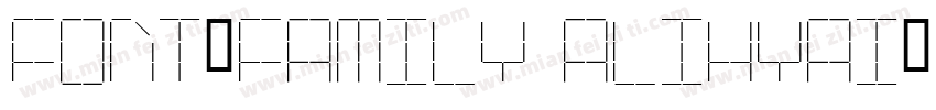 font-family AliHYAi字体转换